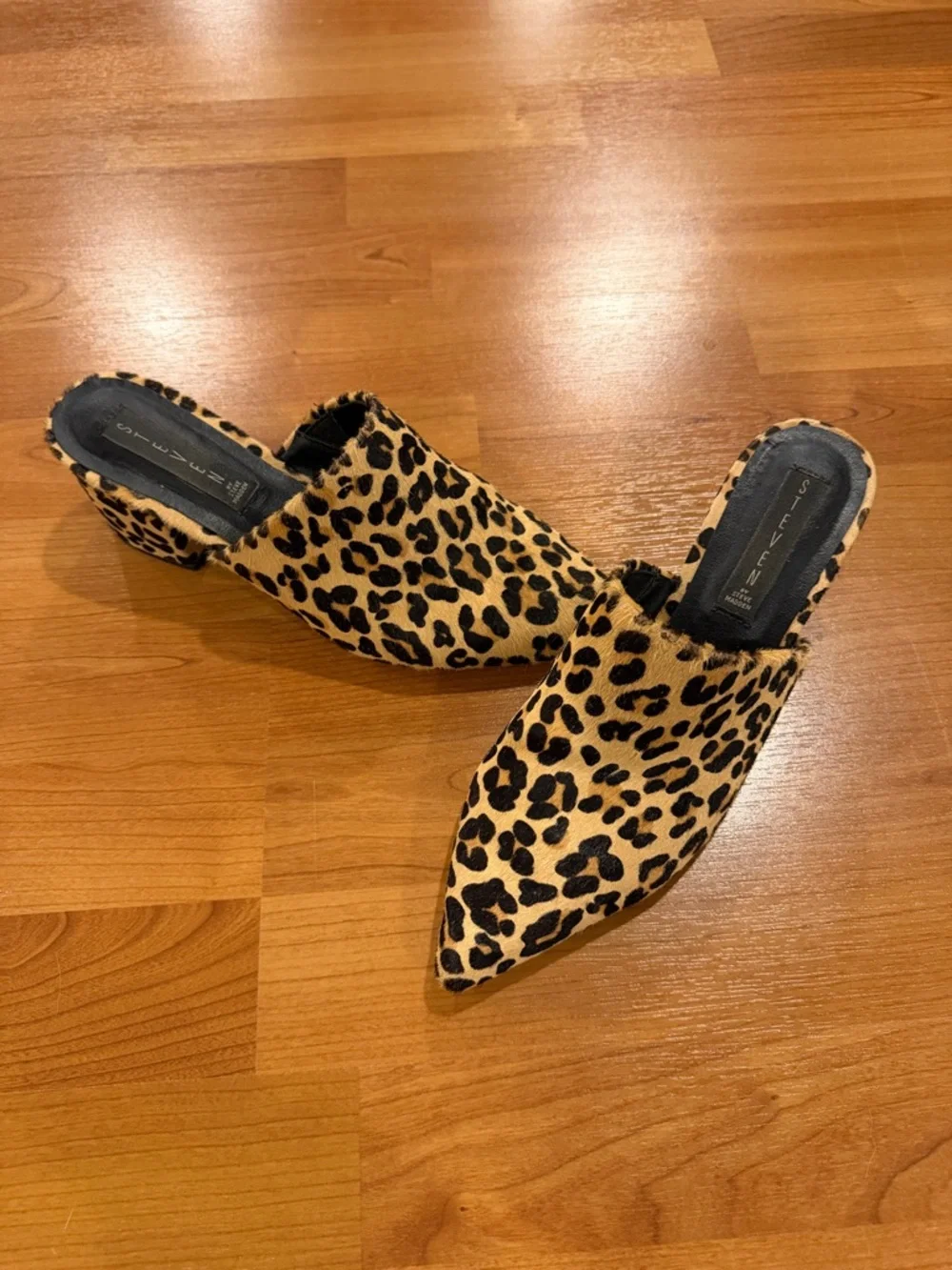Steve Madden Cheetah Heeled Mules - Picture 1 of 3